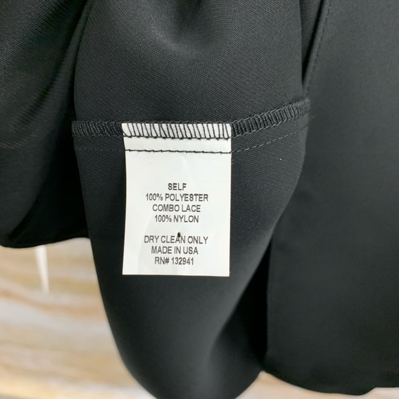 Amanda Uprichard black party blouse Swiss dot lace - Picture 4 of 4